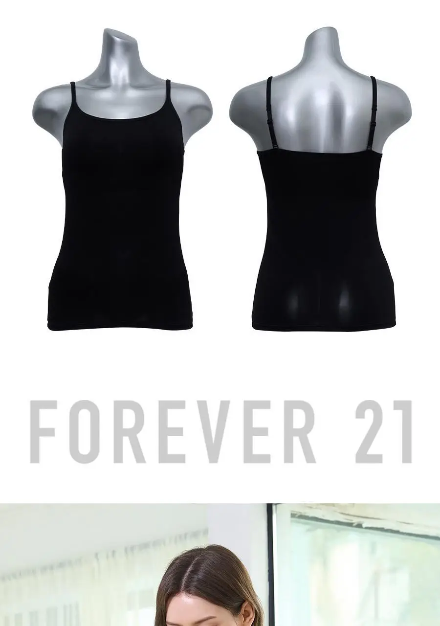 [1+1/부유방커버] 포에버21 데일리 브라탑 끈조절형 (블랙) 상세페이지 5